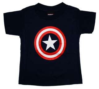 Captain America Star Logo Marvel Comics Costume Baby Toddler T Shirt 