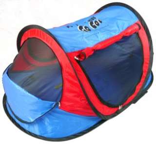   Kids Go Cot Pop Up Portable Portacot Baby Mini Sleeping Tent BLUE RED