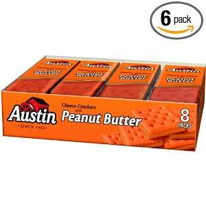 Austin Cheese Crackers with Peanut Butter, 11 Ounce (Pack of 6 