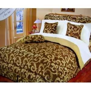  Tapestry Style Sage Chenille Quilted King Size Bedding Bed 