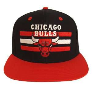  Chicago Bulls Retro Billboard Snapback Cap Hat Black Red 