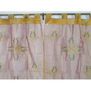   AMBER DECORATIVE EMBROIDERY WINDOW CURTAINS PANELS