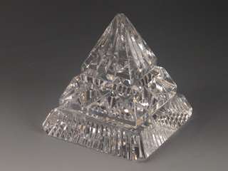 Waterford Crystal Pyramid Paperweight Figurine  