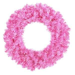   Sparkling Hot Pink Artificial Christmas Wreath   Unlit