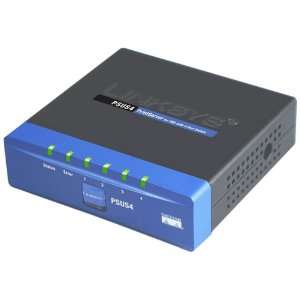  Cisco Linksys PSUS4 PrintServer for USB with 4 Port Switch 