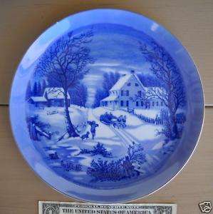 VTG CURRIER & IVES HOMESTEAD IN WINTER COLLECTOR PLATE  