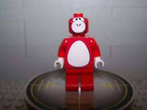 Lego Minifig CUSTOM Mario Bros. Yoshi   Red  