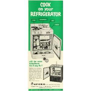   Combination Home Refrigerator Stove Sink Range   Original Print Ad