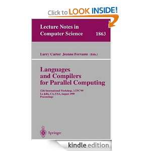 Languages and Compilers for Parallel Computing 12th International 