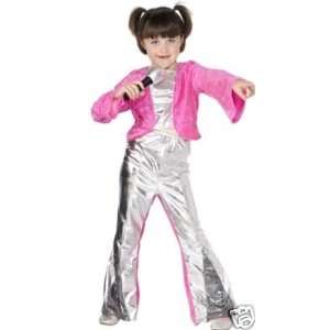   Child 80S Pop Star Costume With Microphone   Small Toys & Games