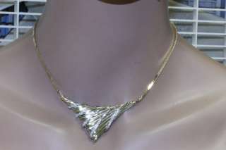 14k yellow gold necklace .46ct diamond pendant estate 15 vintage 