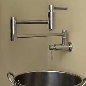  Contemporary Retractable Wall Mount Pot Filler   Polished 