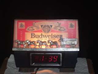Budweiser Clydesdale Horses Cash Register Digital Clock  