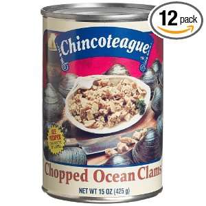   Clams, 15 Ounce Cans (Pack of 12)  Grocery & Gourmet Food