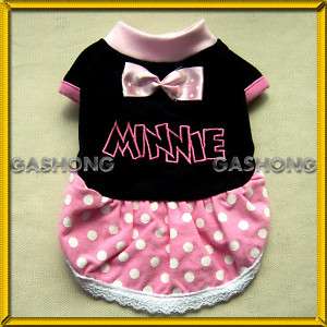 Small Dog Clothes,Disney Costume Minnie Mouse Dress,709  