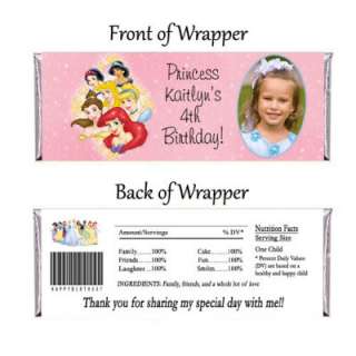 Disney Princess Personalized Candy Bar Wrapper Digital  