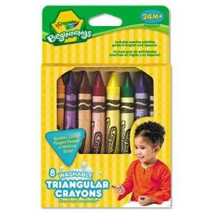    Crayola 8 ct. Washable Triangular Crayons (1 box) Toys & Games