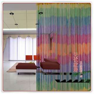 Variegated Curtain Drape Door Panel Rainbow Line WX2910  