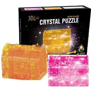    Flashing Treasure Box  3D Jigsaw Crystal Puzzle Toys & Games