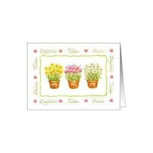  Mothers Day Daffodils,Tulips,&Daisies Card Health 
