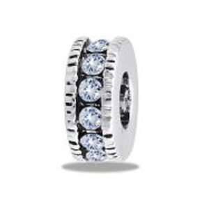  DaVinci Beads Clear CZ Wheel Bead Jewelry