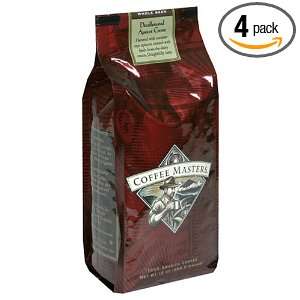  Masters Flavored Coffee, Apricot Creme Decaffeinated, Whole Bean, 12 