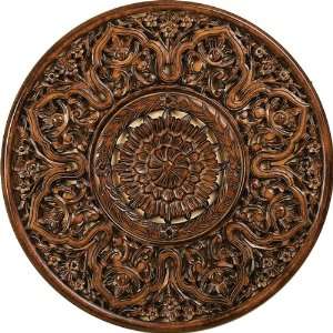    24 Round Classic Wood Plaque Wall Decor Sculpture