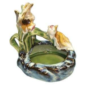  Ceramic goldfish ashtray   5.5H x 6W