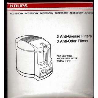  ANTI GREASE, ANTI ODOR FILTERS (FOR USE WITH DEEP FRYER MODEL #349