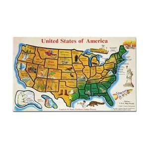  Melissa & Doug USA Map Wooden Jigsaw Puzzle Toys & Games