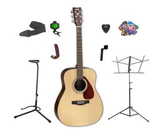 Yamaha FX325 Acoustic Electric Guitar, Natural, & Bonus LEGACY Brand 