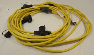 Temporary Lighting String Extension Cord 50ft Rubber Metal  