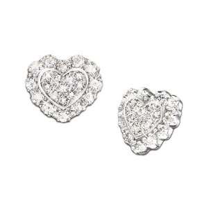  Hearts Of Love Heart Shaped Diamond Earrings Romantic 