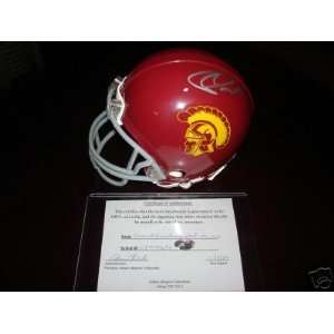  Carson Palmer Autographed USC Trojans mini helmet w/ COA 
