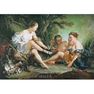 Diana Resting after the Hunt Finest LAMINATED Print Francois Boucher 