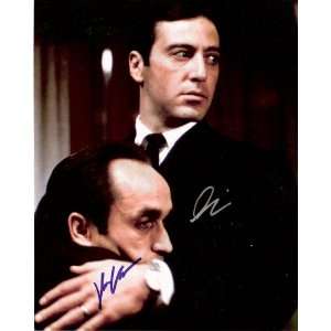 Al Pacino and John Cazale Godfather Authentically Hand Signed 8 X 