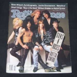  Axl Rose Guns N Roses   Hand Signed Autographed Magazine 