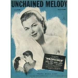   1955 Sheet Music from Unchained with Barbara Hale 