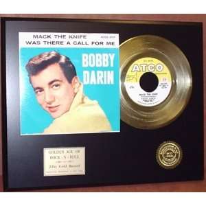 BOBBY DARIN GOLD 45 RECORD PICTURE SLEEVE LIMITED EDITION DISPLAY