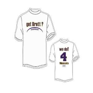 Brett Favre Minnesota Vikings Got Brett? White T Shirt 