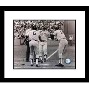 Bucky Dent Photograph   Framed 1978 Game Winning HR Celebration 