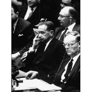  Dag Hammarskjold and Sir Patrick Dean at UN Session Re 