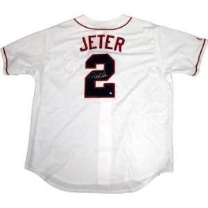 Derek Jeter Signed Uniform   Replica with Stars & Stripes 