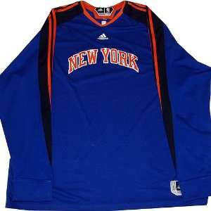  Earl Barron #30 2010 Knicks Used Blue Long Sleeve Warmup 