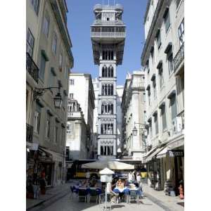 Santa Justa Elevator, Built by Gustave Eiffel, Lisbon, Portugal Giclee 