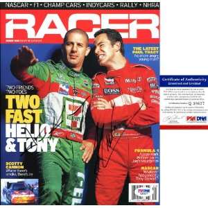  Tony Kanaan & Helio Castroneves Autographed Racer Magazine 