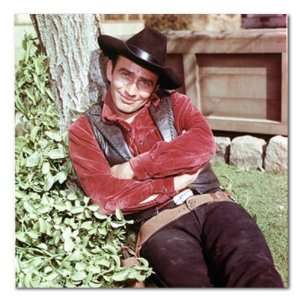 James Drury The Virginian Leaning on Tree Color Stretched Square 