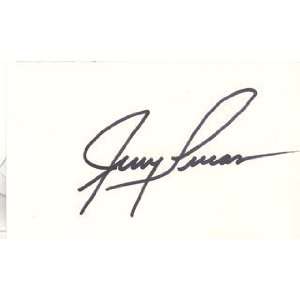 Jerry Lucas Autographed / Signed New York Knicks Basketball 3x5 Card