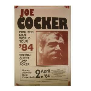 Joe Cocker Poster Concert Berlin 1984
