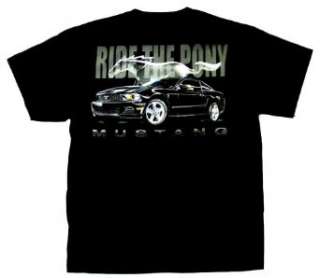  Ford Mustang T shirt Ride The Pony Design M XXL Clothing
